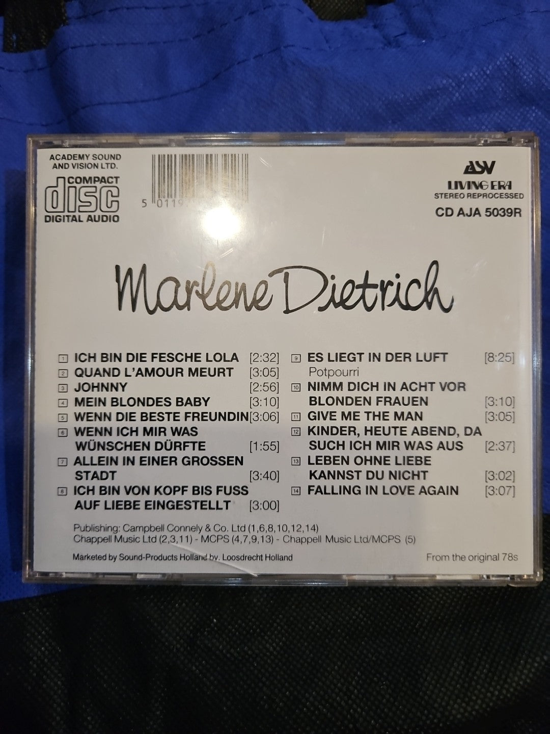 CD - Marlene Dietrich: Marlene - 14 of her German hit songs from 1928-1930