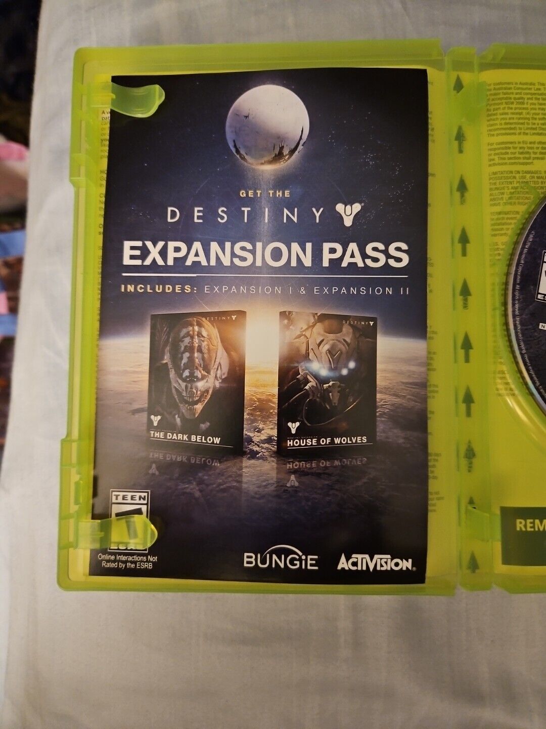 Destiny (Microsoft Xbox 360, 2014)CIB