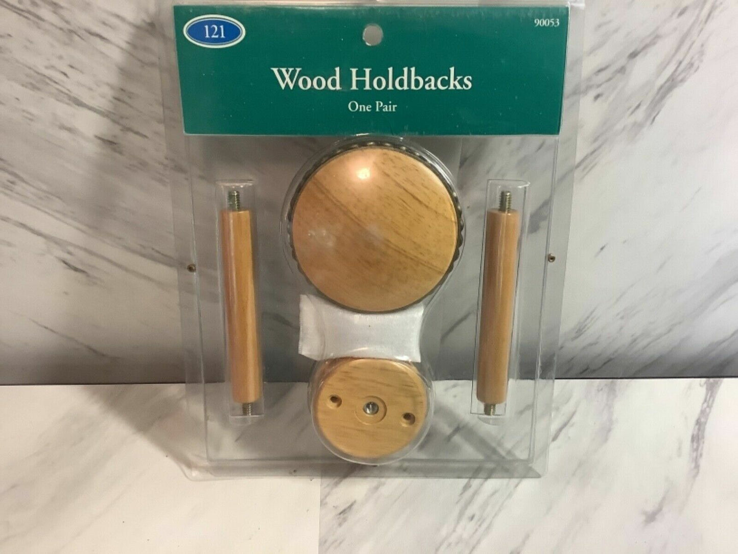 Solid Oak Curtain Hold Back Pair