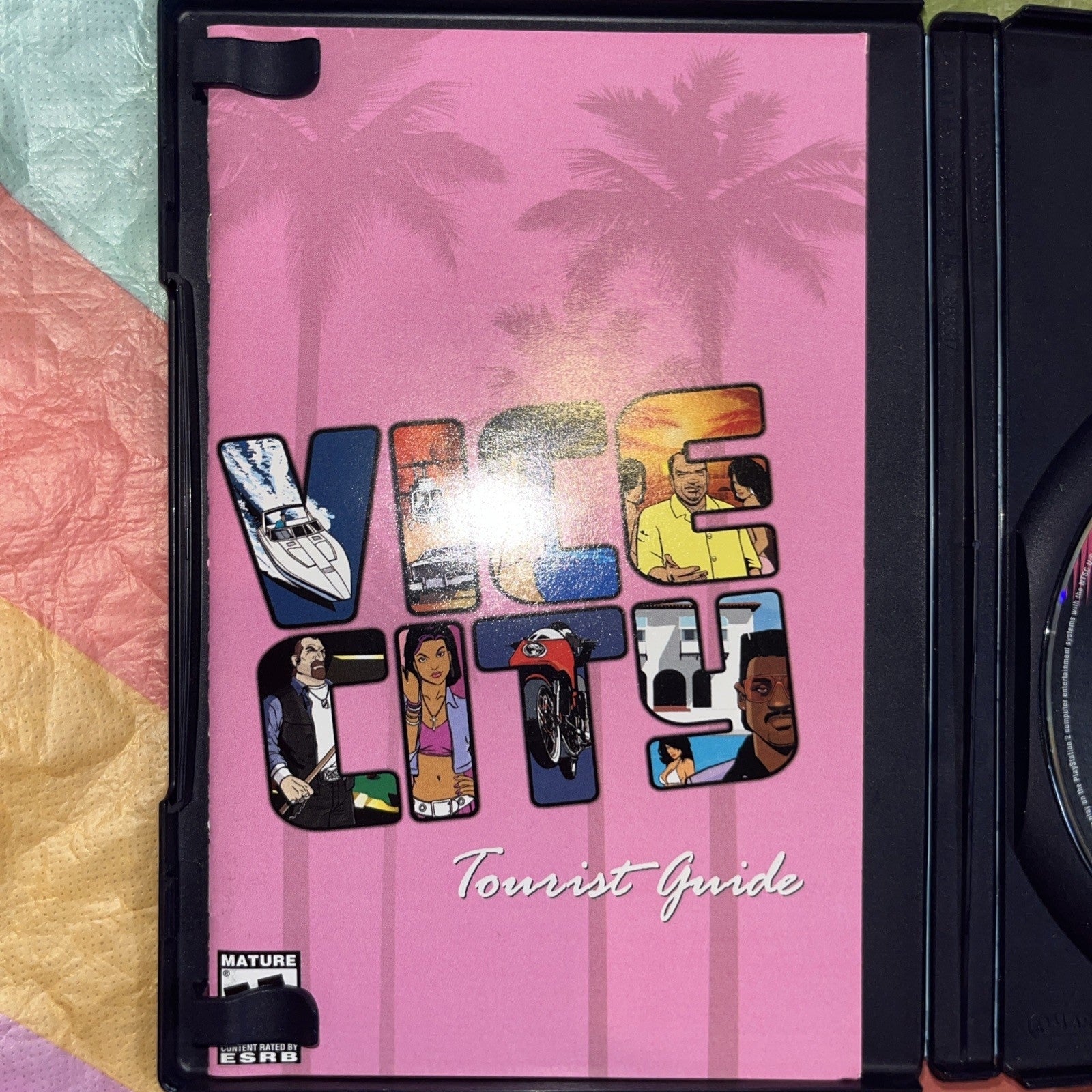 Grand Theft Auto: Vice City (PS2) Tested. Manual + Poster/Map. Original Case