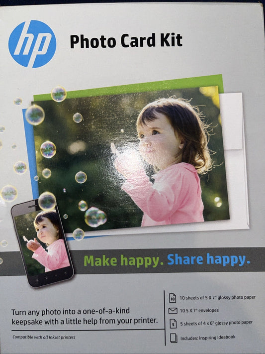 NEW HP Inkjet Printer Glossy Photo Card Picture Paper Pack 887758496787