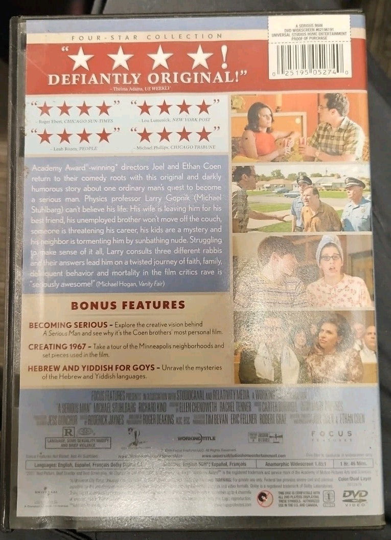 A Serious Man (DVD, 2010) Tested