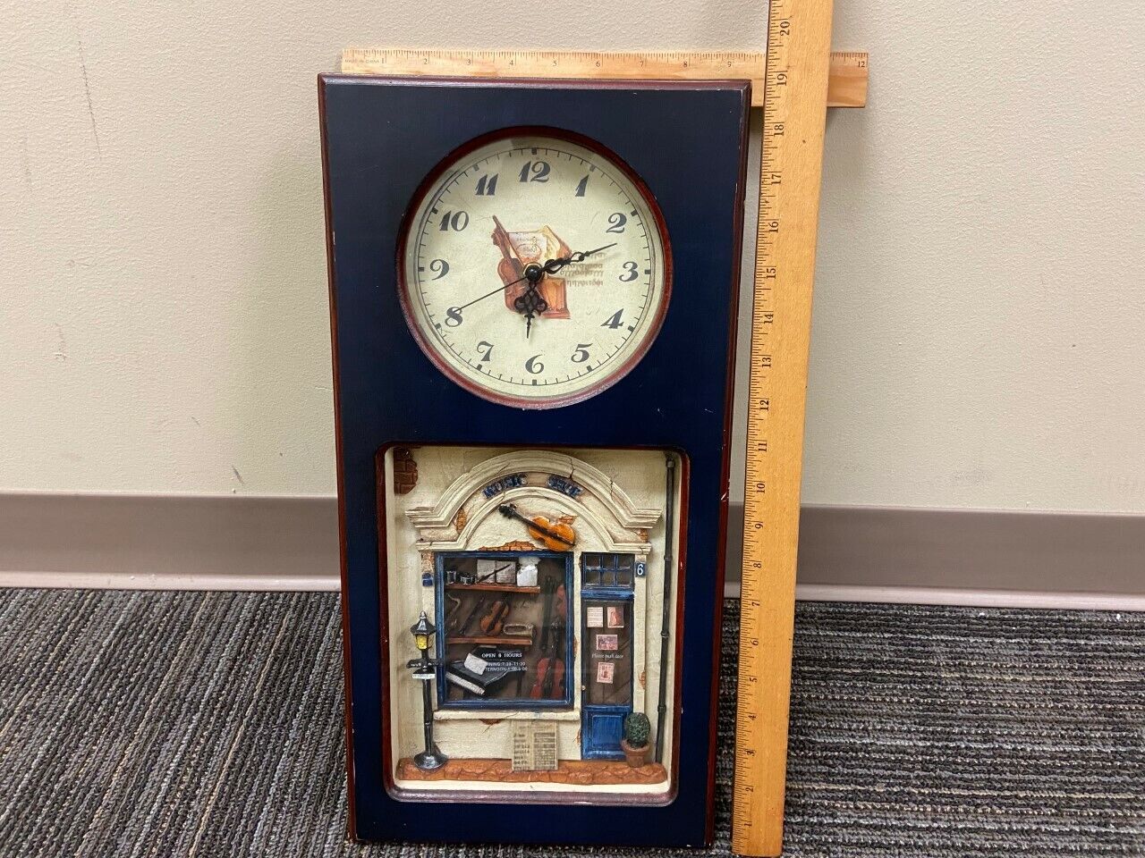 Arister #880473 Shadow Box "Music Shop" Wall Clock