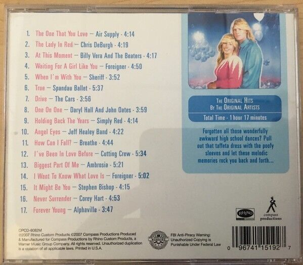 Forever Young Awesome 80's Slow Dance CD Various Artist - BRAND NEW