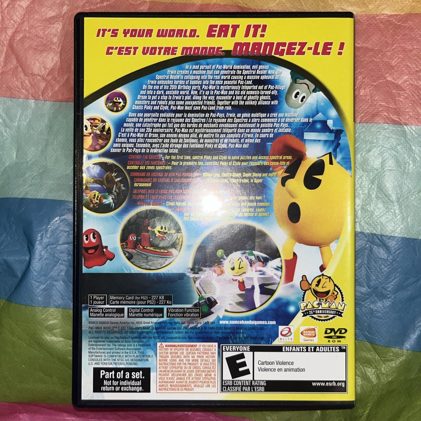 Pac-Man World 3 + PAC-Man World Rally Set  (PS2) Tested. Manuals +Original Cases