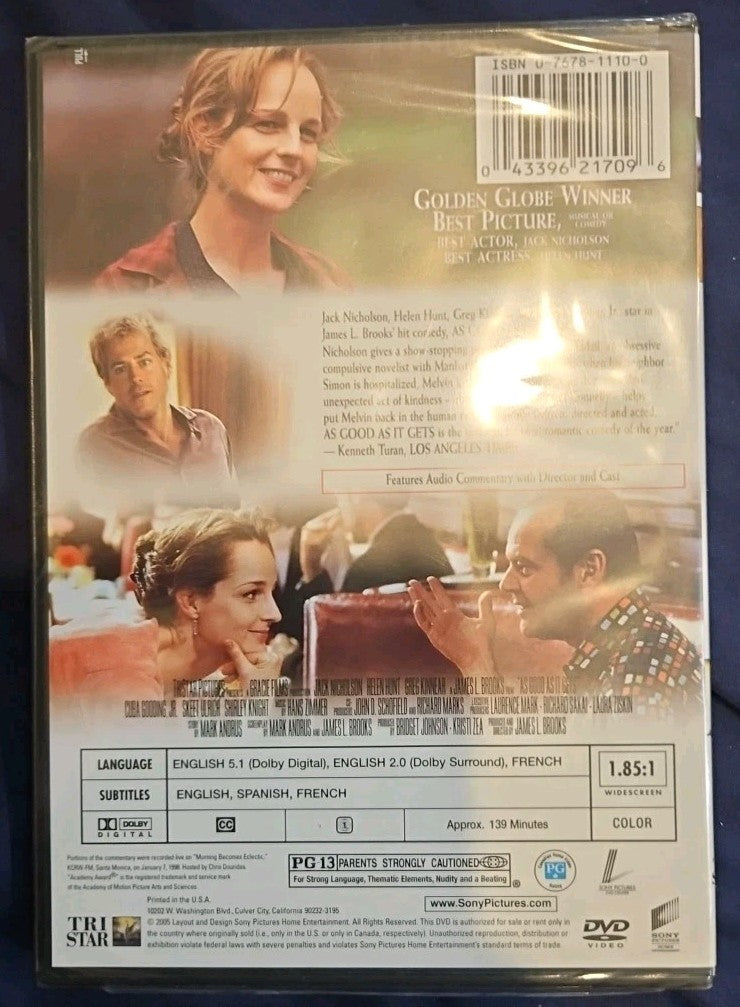 As Good As It Gets (DVD, 1997) New Sealed