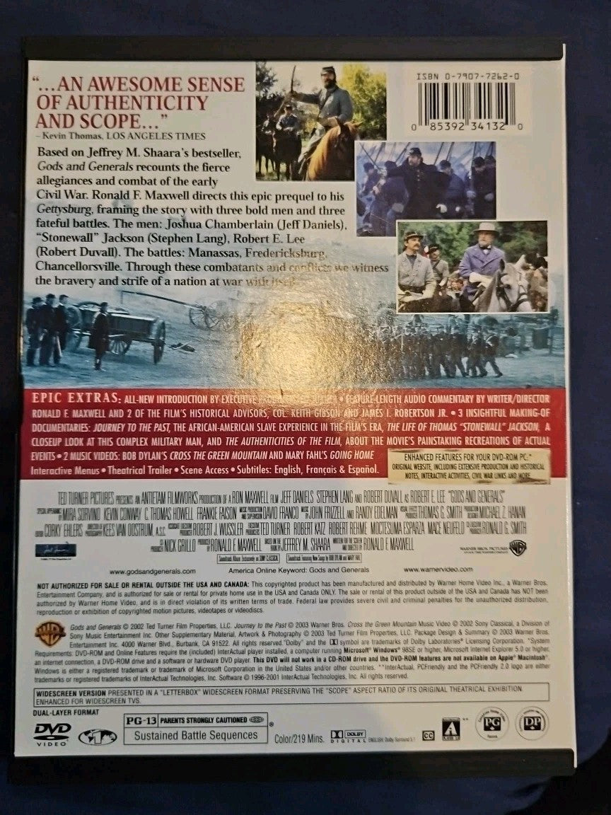 Gods and Generals (DVD, 2003)