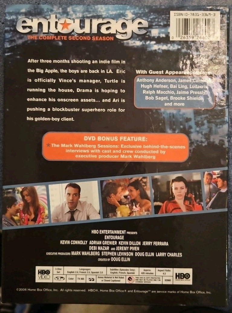 Entourage: the Complete Second Season (DVD, 2005) EMPTY BOX. NO DISCS