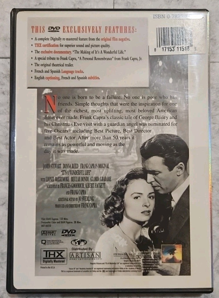 Its a Wonderful Life (DVD, 1998, Uncut Silver Screen Classics Sensormatic...