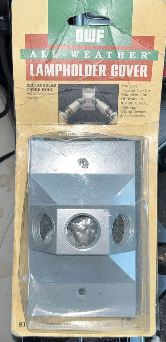 BWF All weather outdoor 3 Hole Rectangular Cover, with gasket and screws