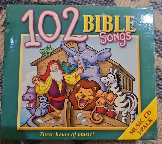 102 Bible Songs -3 Hours Of Music (3 CDs) New Sealed Ships 1st Class