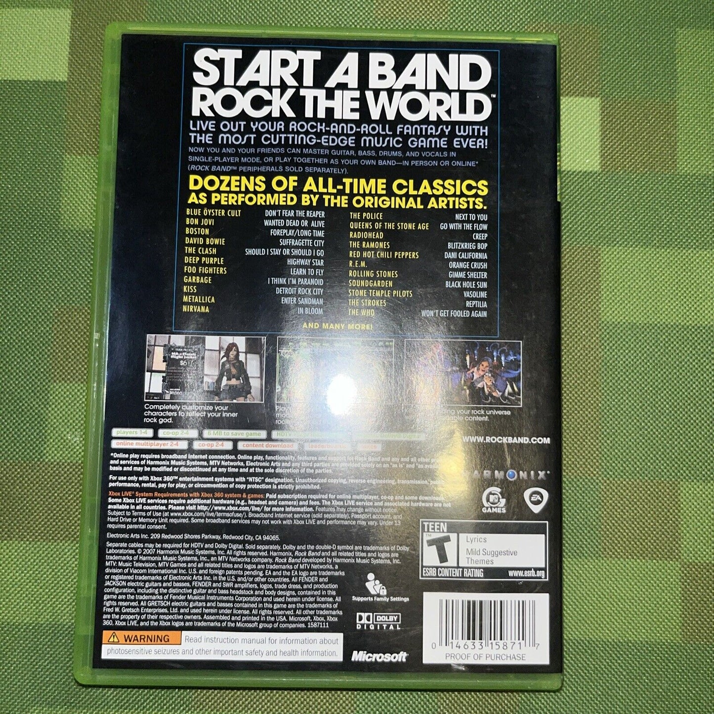 Rock Band (Microsoft Xbox 360, 2007)