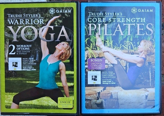 Trudie Styler's Core Strength Pilates + Warrior Yoga (2 DVD) New Sealed