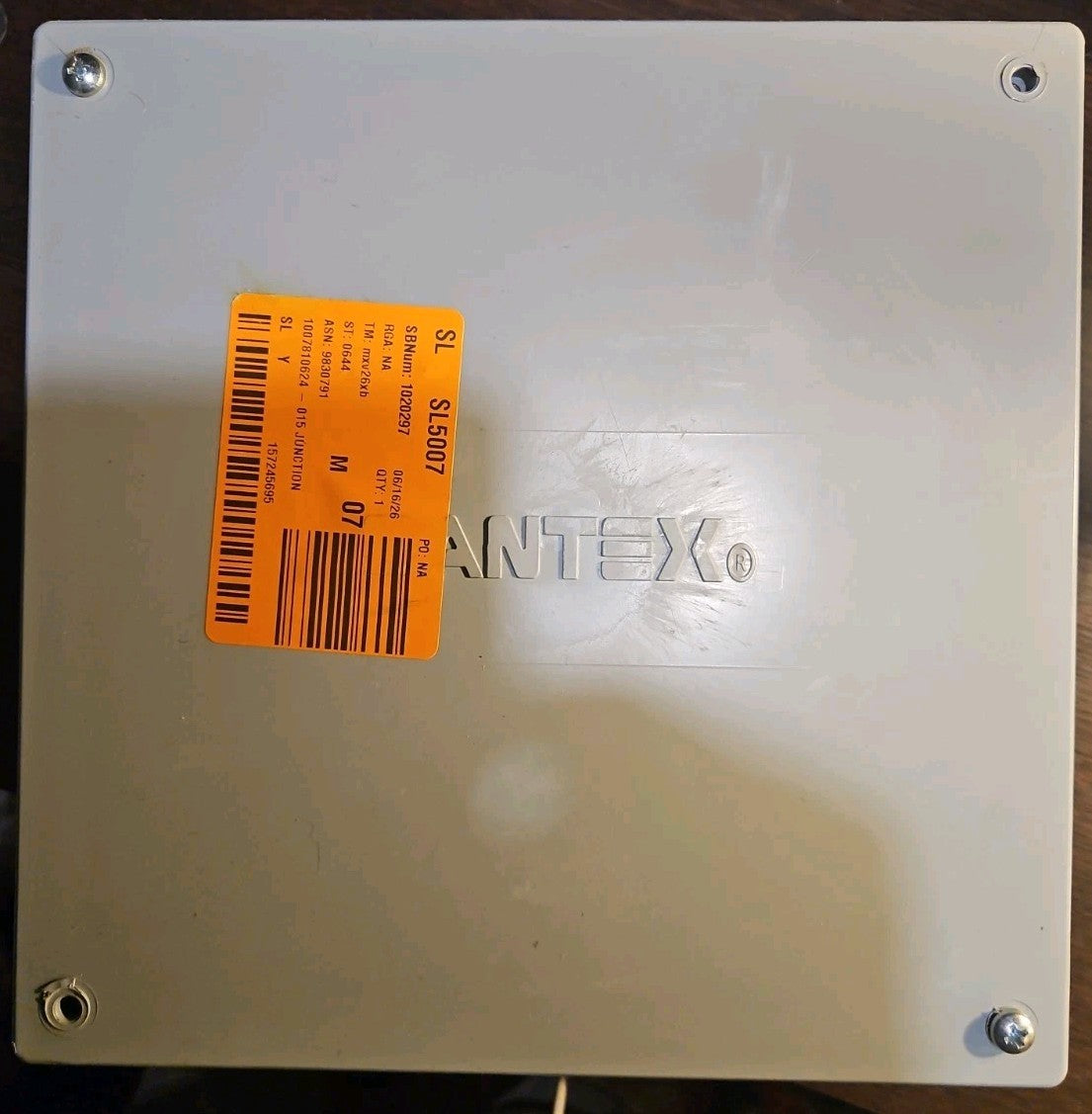 CANTEX 5133712 Electrical Box,PVC,8-5/8x8-5/8x4 in. 4FYU7