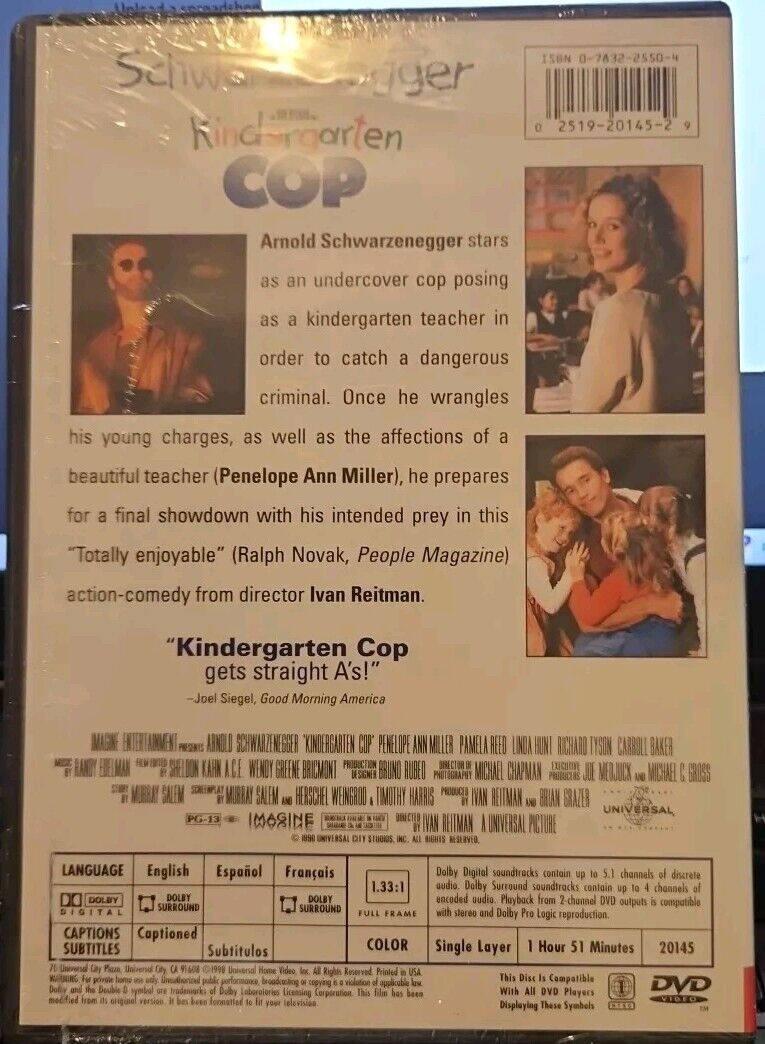 Kindergarten Cop (DVD, 1990)