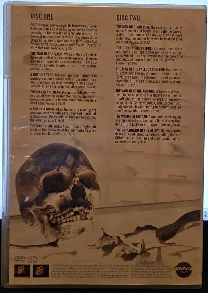 Bones: the Complete First Season (DVD, 2005)