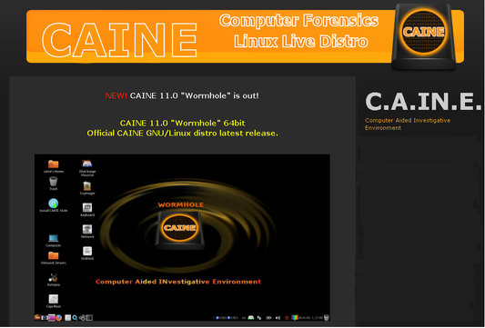 C.A.I.N.E. Boot Forensic Operating System on 8GB to 2TB or DVD/Blu-ray BRAND NEW