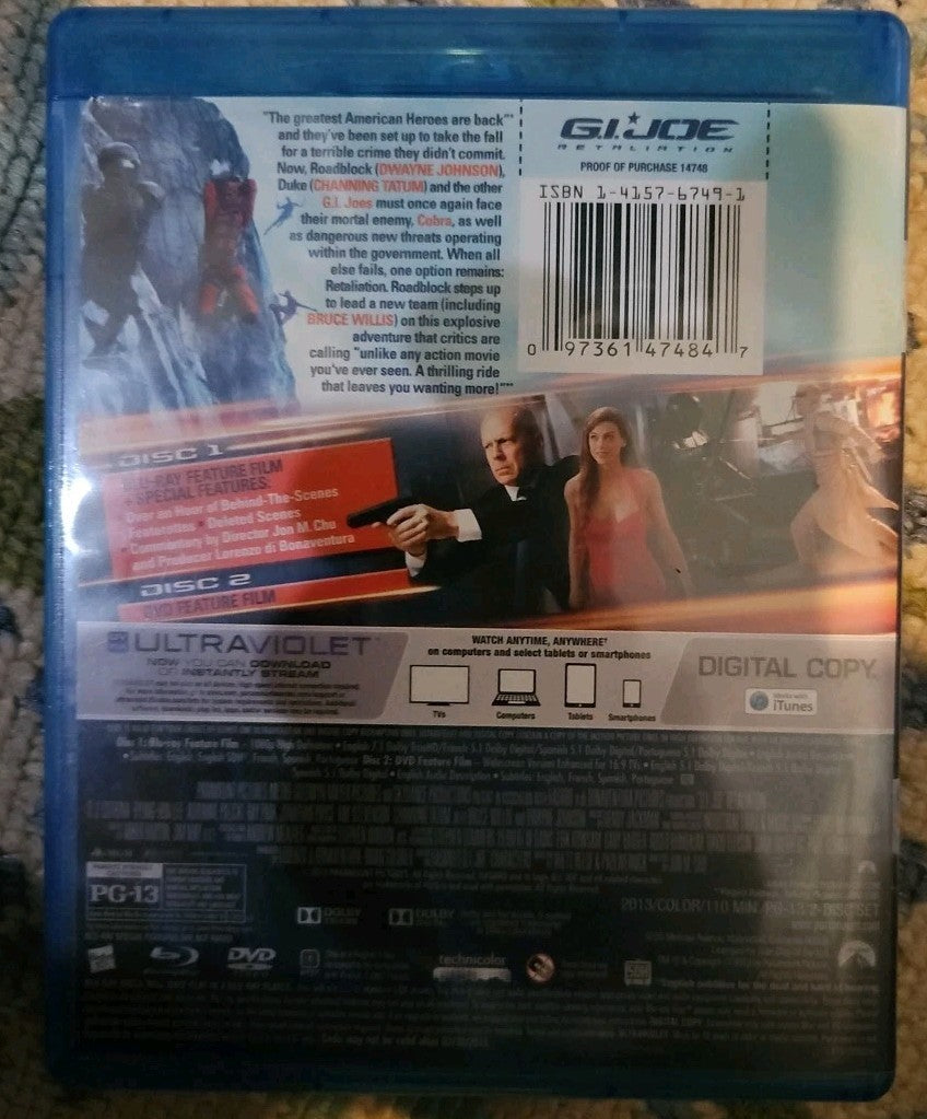 G.I. Joe: Retaliation (Blu-ray, 2013) New. No Digital Download