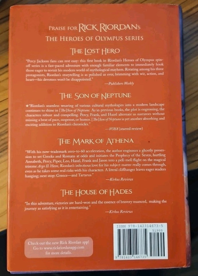 Heroes of Olympus, Book 5: Blood of Olympus.  Solid, Used 