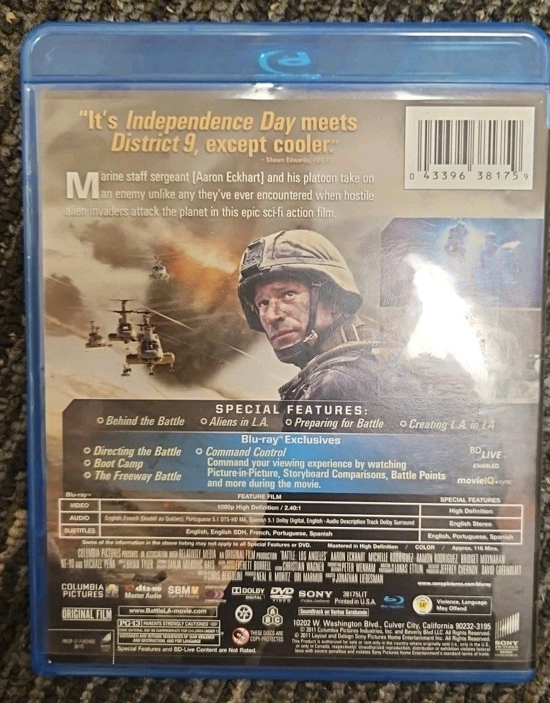 Battle: Los Angeles (Blu-ray/DVD, 2-Disc Set) brand new sealed. No Download