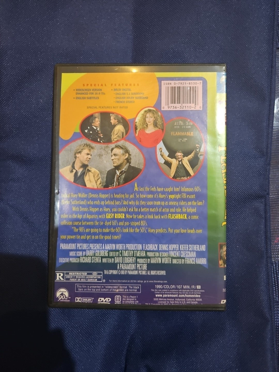 Flashback (DVD, 2002) Tested slim case cropped artwork.