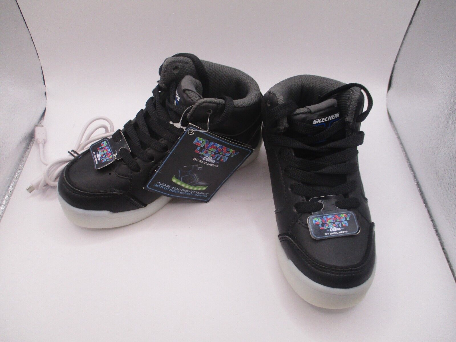 BRAND NEW Kids Skechers Energy Light Ultra Size 11 High Tops Sneakers Shoes