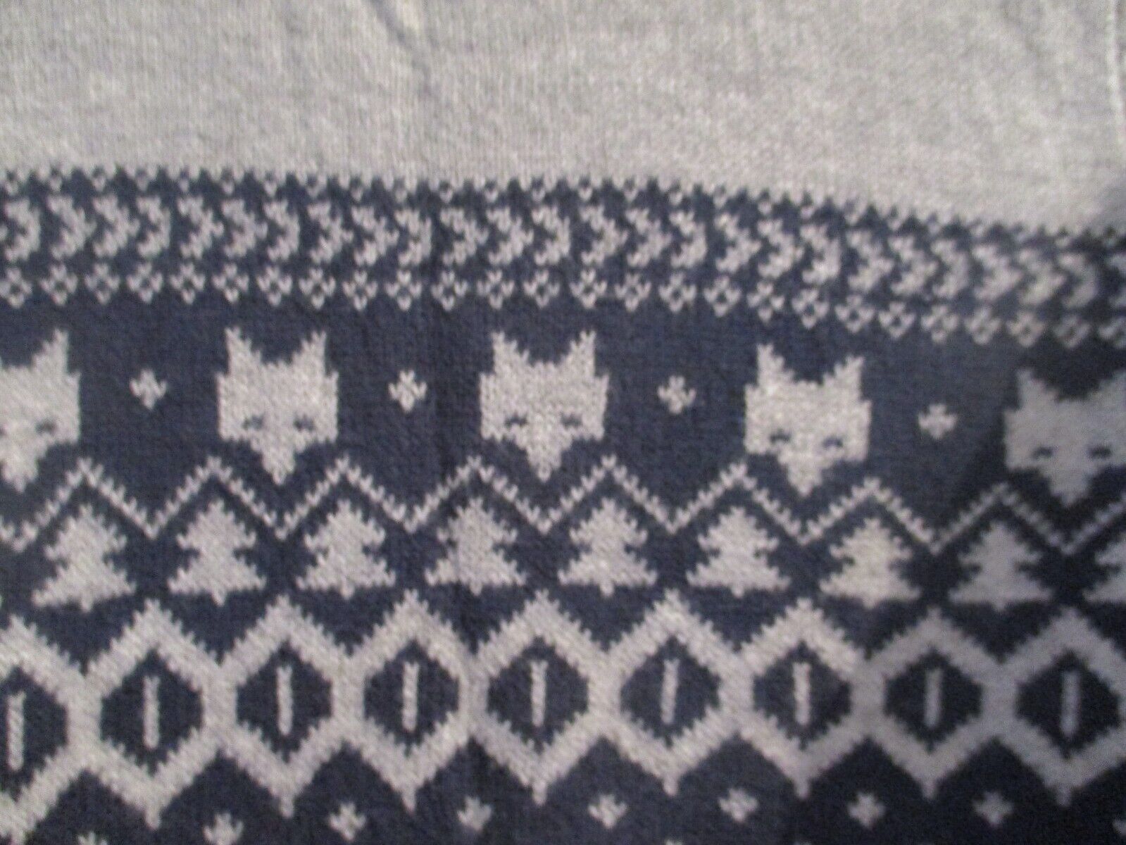 H&M Navy and Gray Fox Fair Isle Sweater 1½ - 2 Yrs