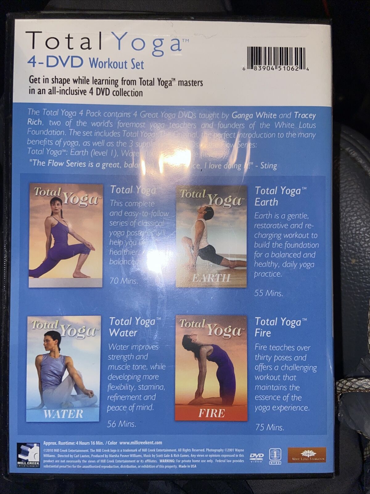 TOTAL YOGA (DVD SET) Ganga White & Tracey Rich earth water fire SEALED BRAND NEW