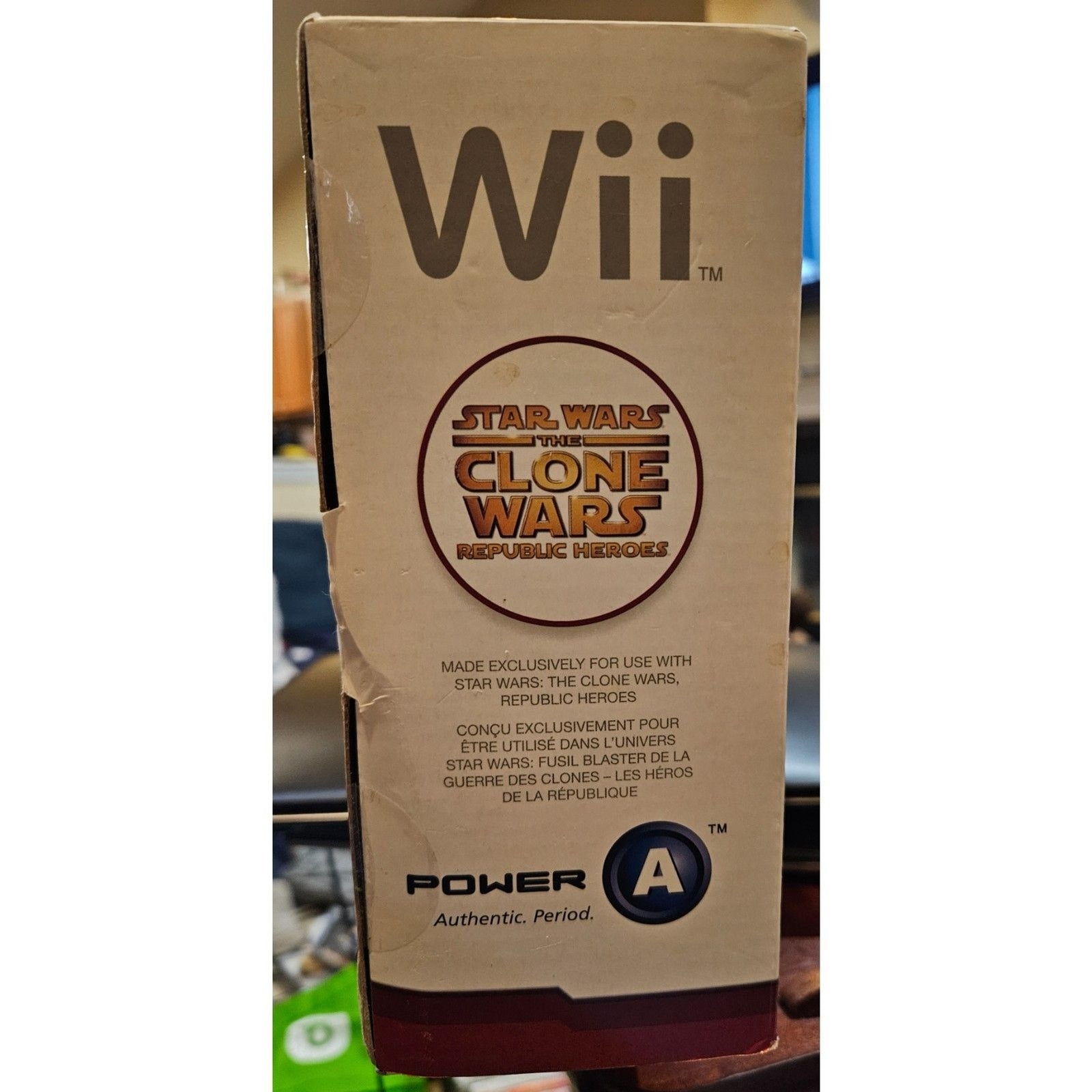 Wii Star Wars Clone Trooper Blaster - New Sealed - Outer Box Damage