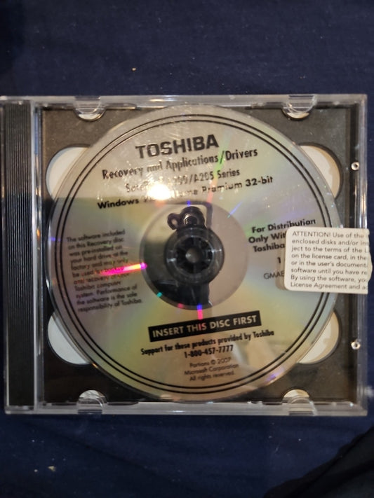 Toshiba Recovery And Applications / Drivers Windows Vista 32 Bit CDs (2)