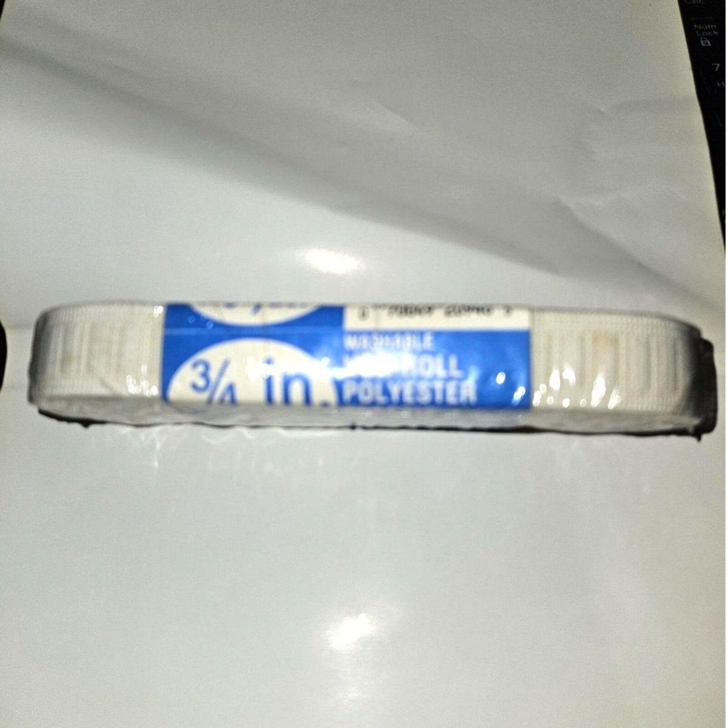 3/4" x 3 Yards Washable StretchRite Polyester Elastic No. 94 White