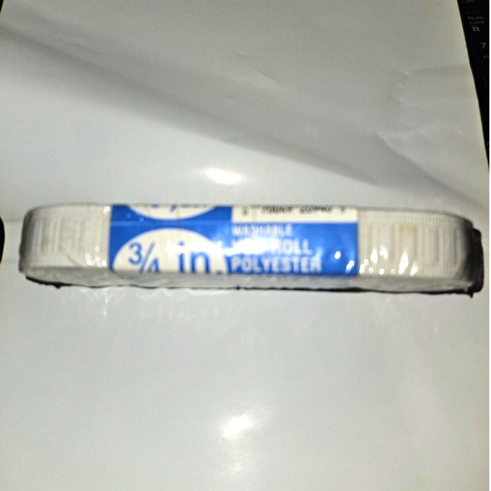 3/4" x 3 Yards Washable StretchRite Polyester Elastic No. 94 White