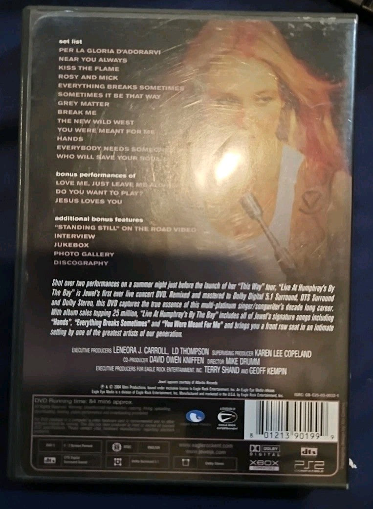 Jewel - Live at Humphreys by the Bay (DVD, 2004) New Sealed