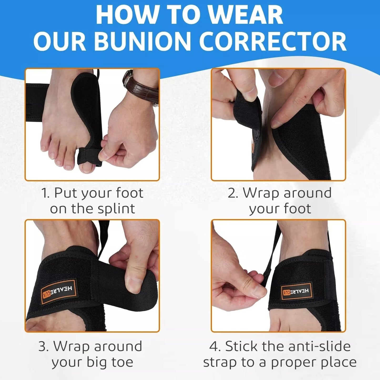 Healrecux Bunion Corrector for Men/Women - In Shoe - Factory Sealed