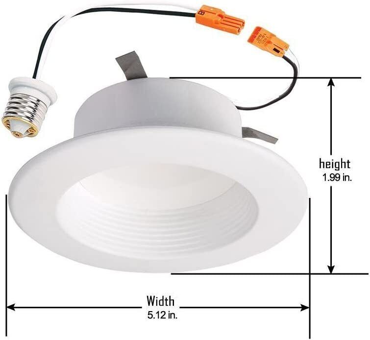 Halo 4 in. White LED Recessed Ceiling Light Retrofit Baffle Trim RL460WH930
