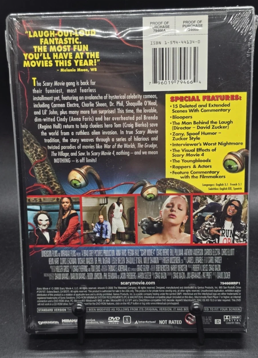 Scary Movie 4 [Unrated + Uncensored Full Screen Edition] New Sealed Faris Shaq++