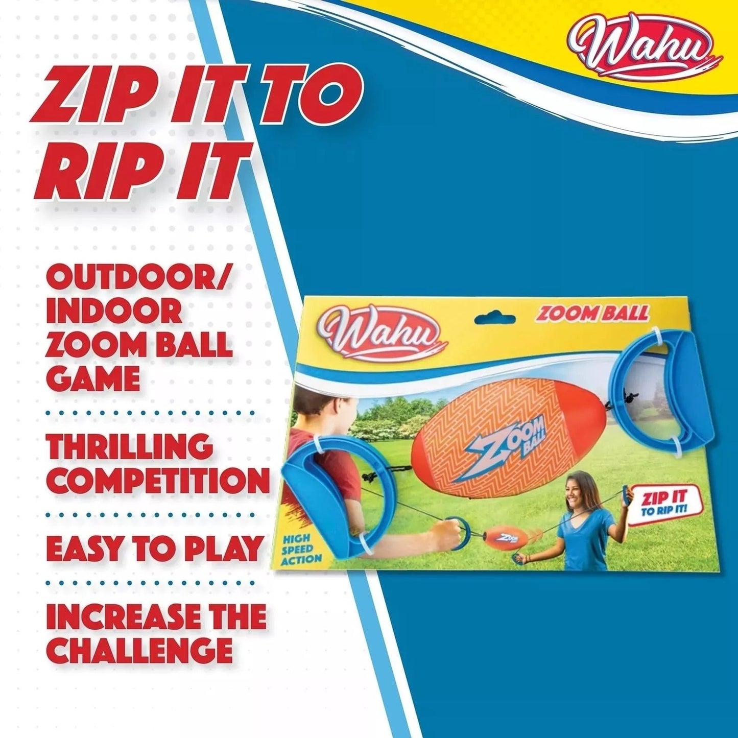 Goliath Zoom Ball - 2 Player - 8+ Zip It to Rip It Outdoor Game