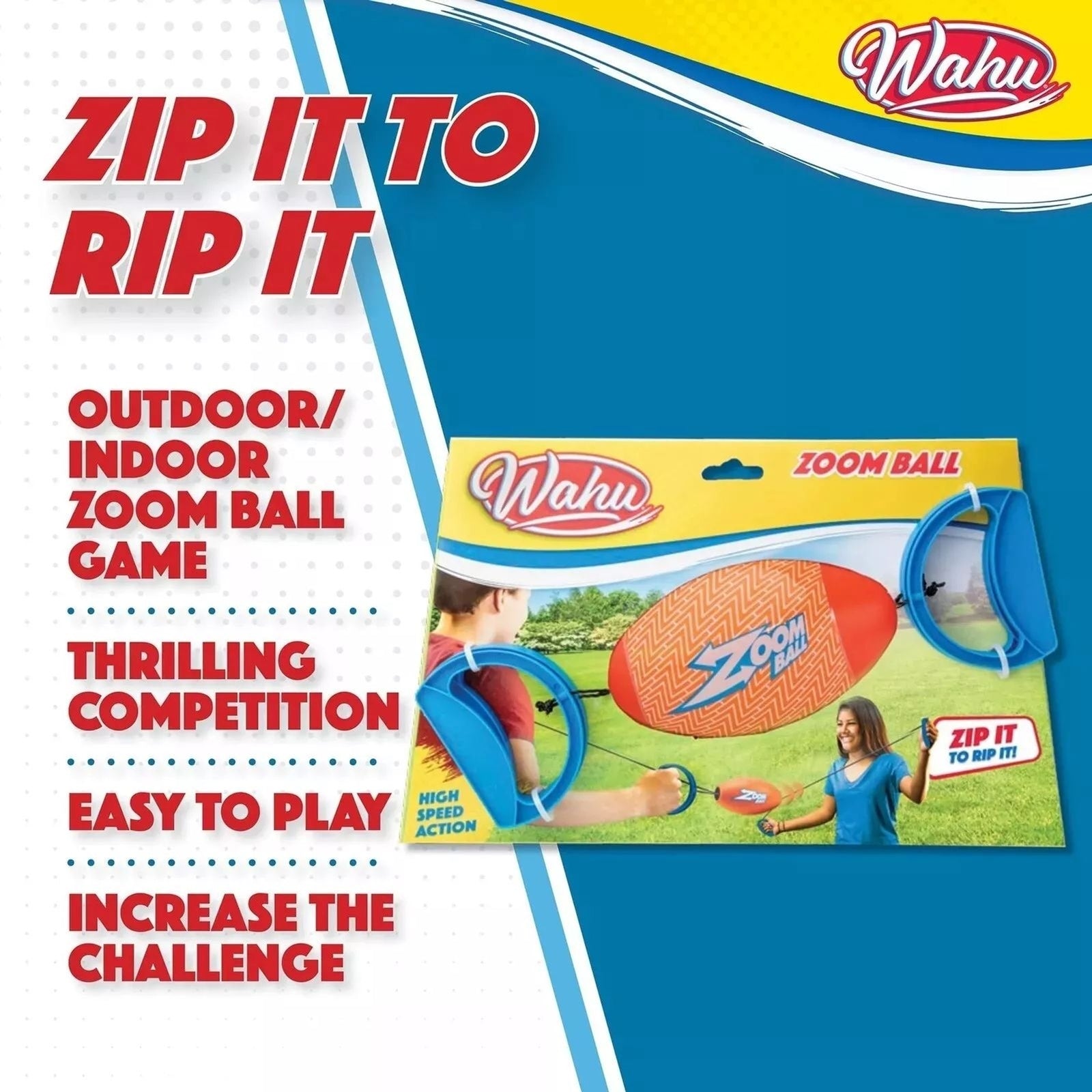 Goliath Zoom Ball - 2 Player - 8+ Zip It to Rip It Outdoor Game