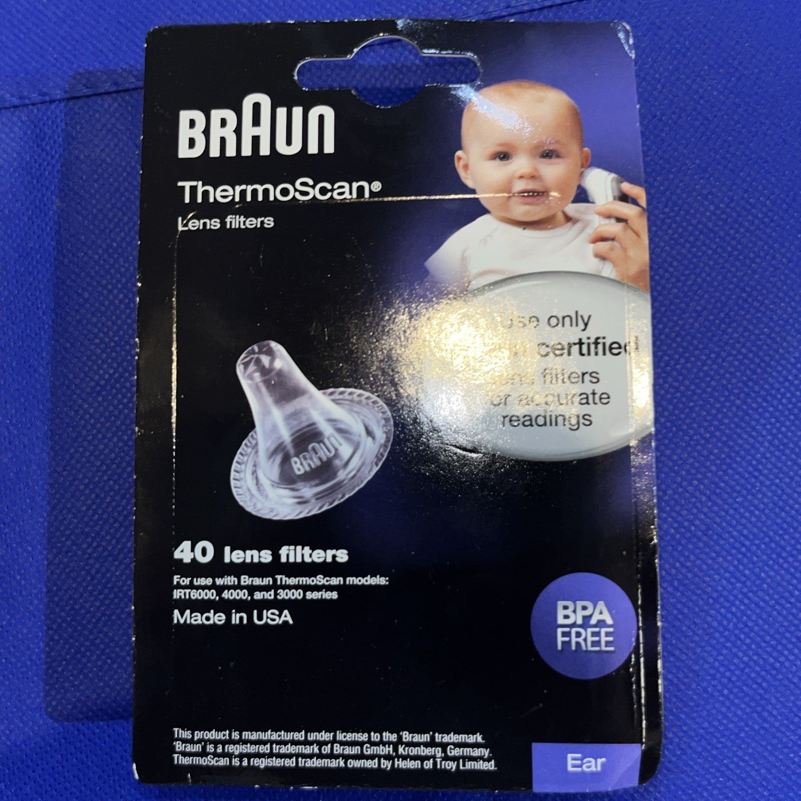 Braun ZV-016 Replacement Thermoscan Lens Filters - 40 Pieces