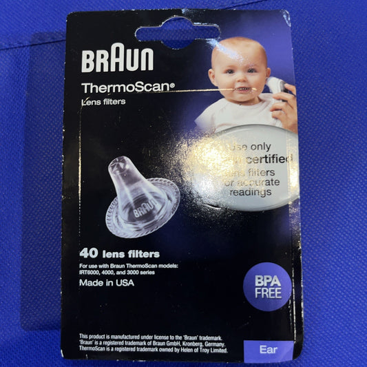 Braun ZV-016 Replacement Thermoscan Lens Filters - 40 Pieces