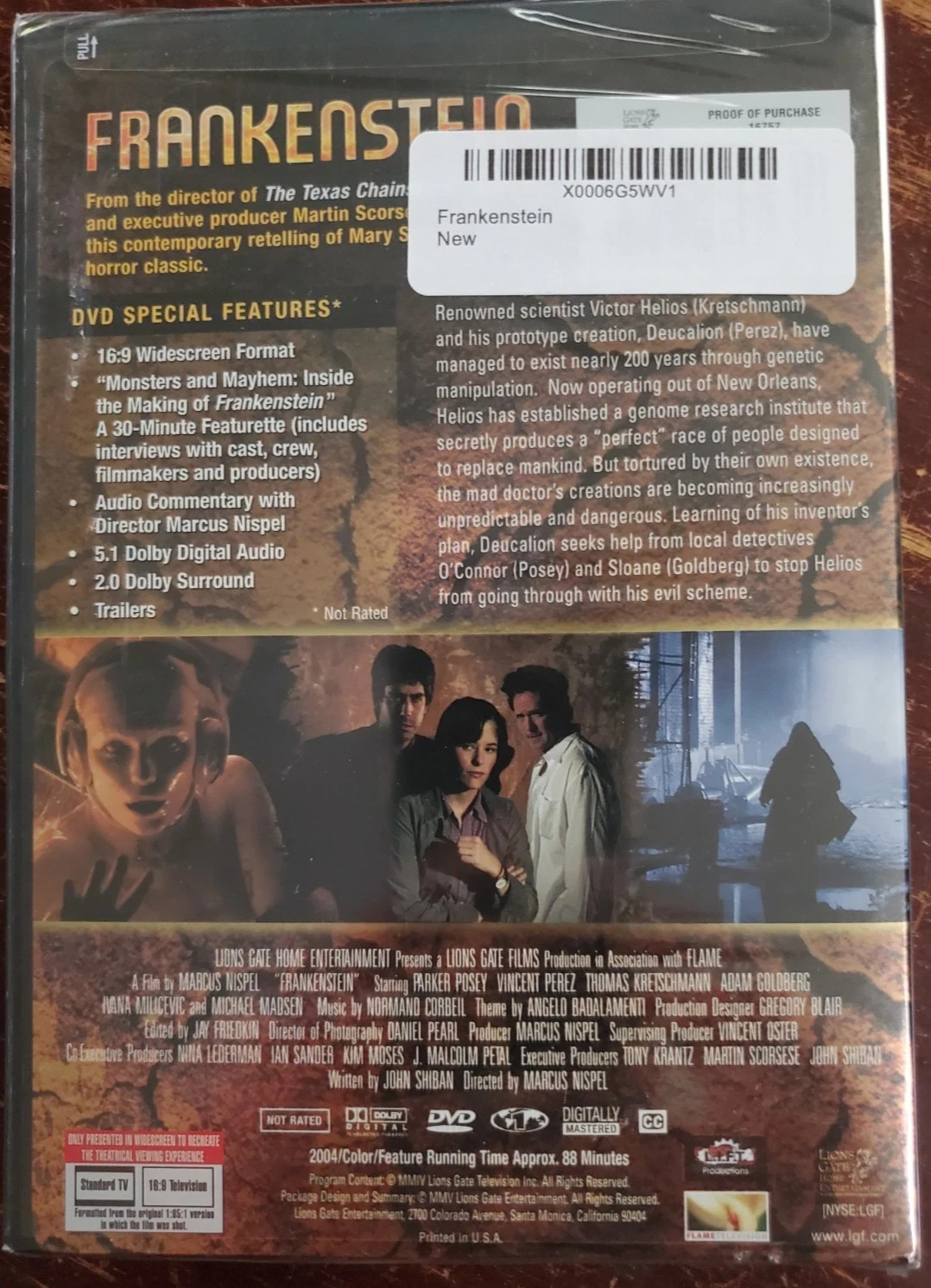 Frankenstein (DVD, 2004) New