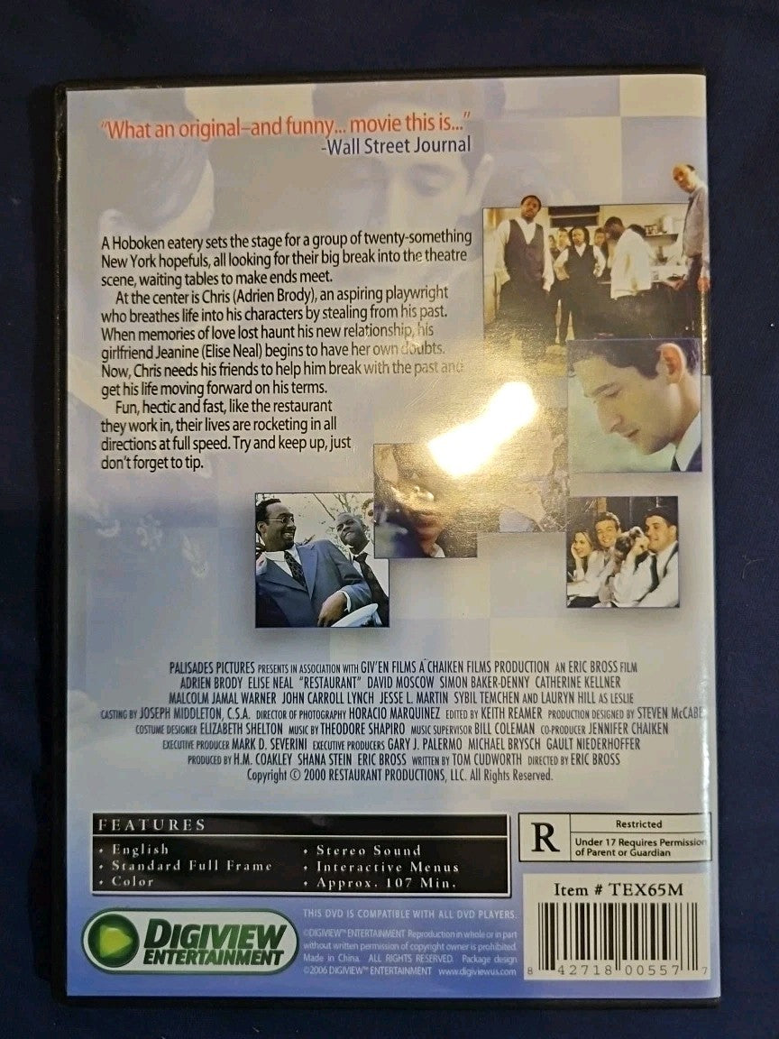 RESTAURANT - ADRIEN BRODY (DVD) FULL SCREEN