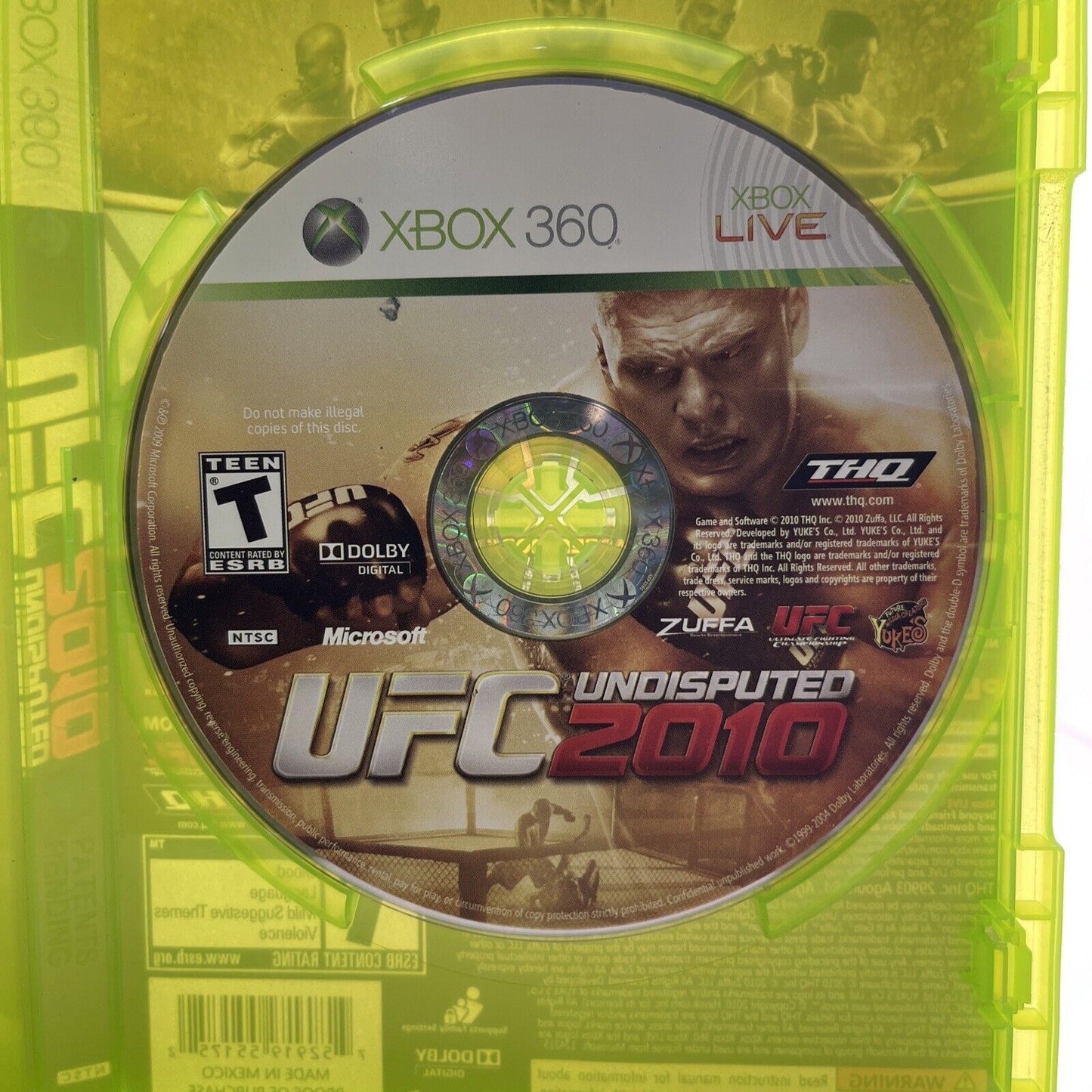UFC Undisputed 2010 (Microsoft Xbox 360, 2010)