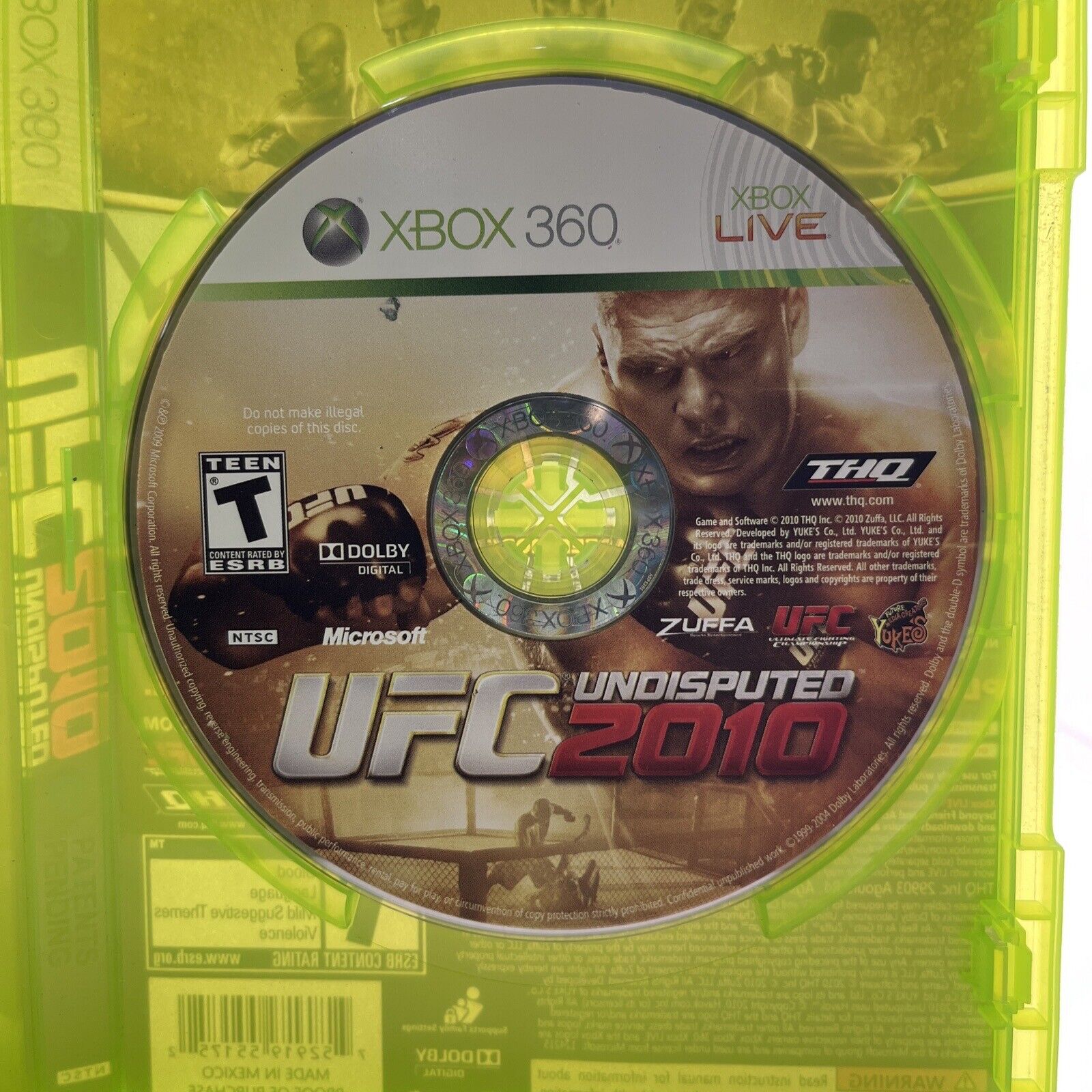 UFC Undisputed 2010 (Microsoft Xbox 360, 2010)