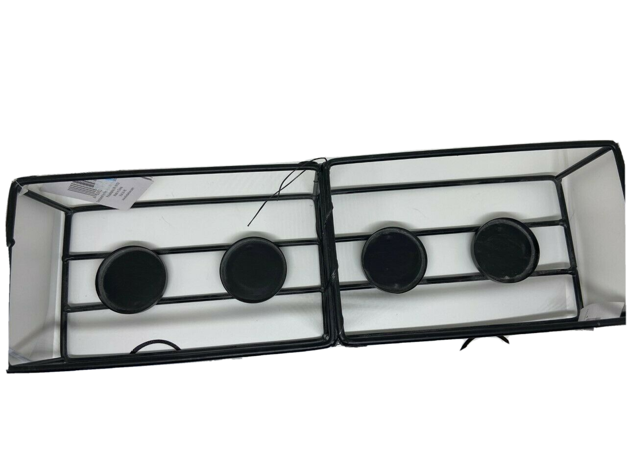 7.25" x 5" x 4" Square Metal 2 x 2" Diameter Votive Holder (Quantity = 2)