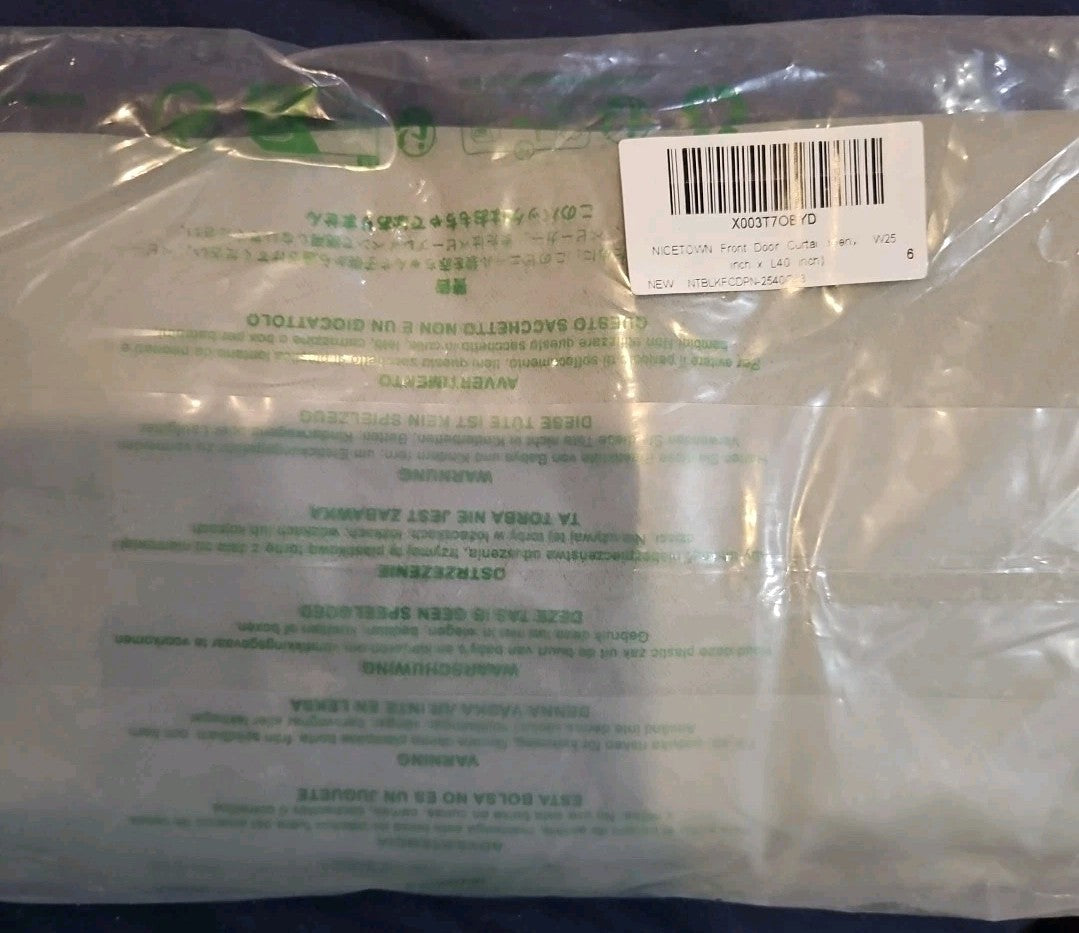 Nicetown Blackout Door Curtain - Insulated Tricia Door Window Covering 25" x 40"