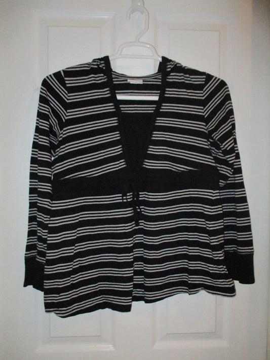 Oh Baby by Motherhood Maternity Black and Gray Top Shirt Blouse Medium