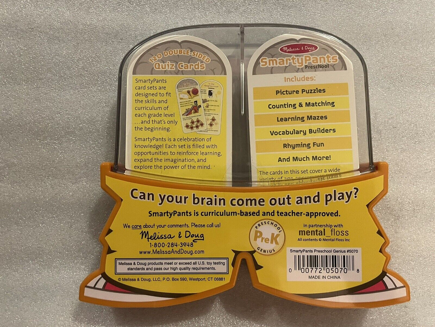 Melissa & Doug SmartyPants Preschool 120 Brain Building Questions Puzzles  Games