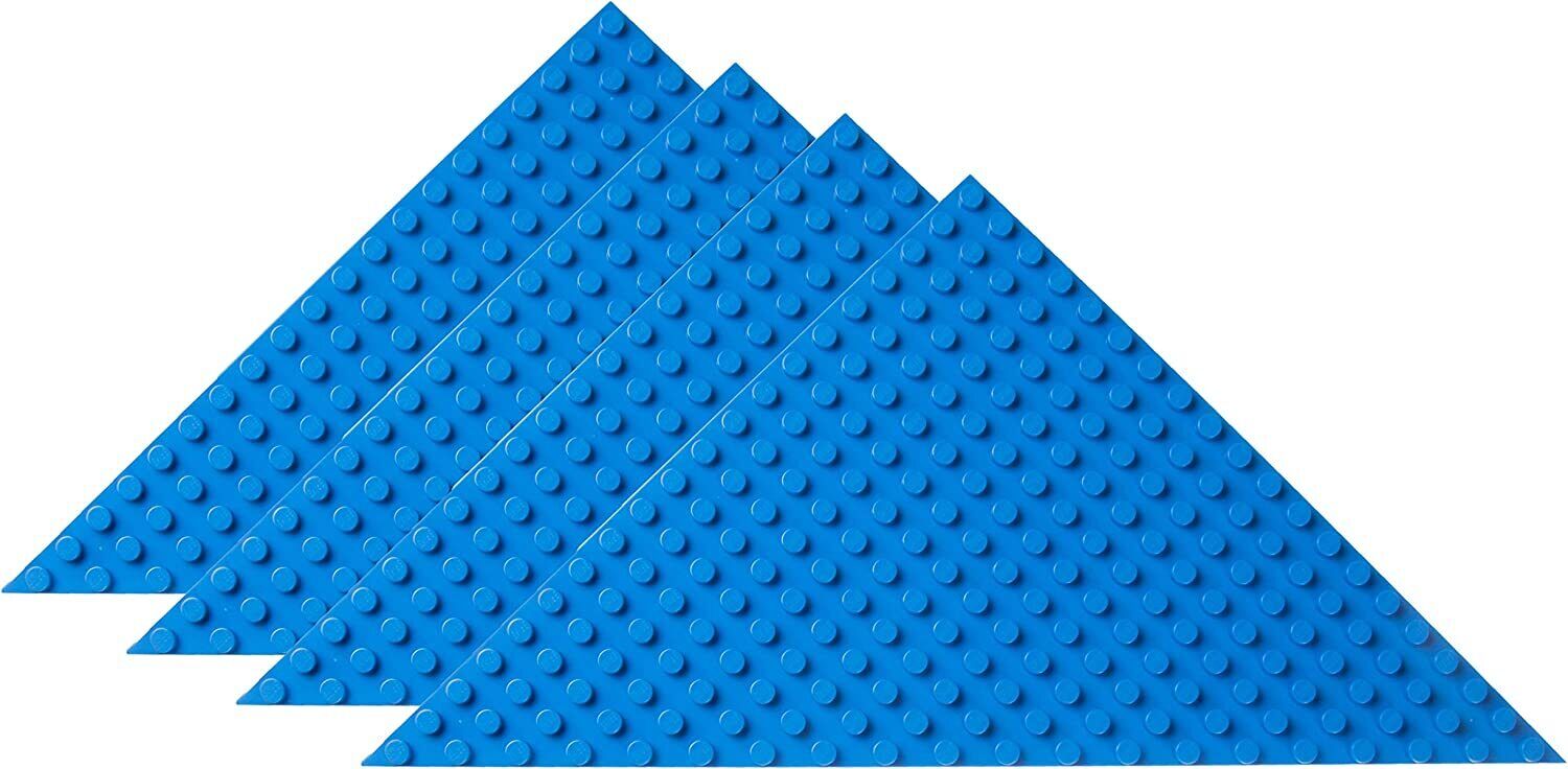 Big Briks 12.5" x 12.5" Stackable Triangle Bases 4 Pack Blue