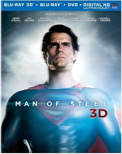 Man of Steel (Blu-ray 3D, Blu-ray, DVD) No Digital Download. New Sealed